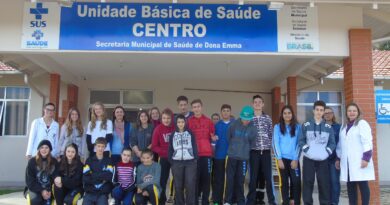 Alunos visitam a Unidade Integrada de Saúde